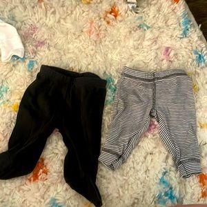 Newborn pants , with footies